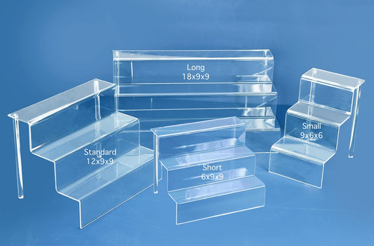 Acrylic Step Display Stand - 3 Tier