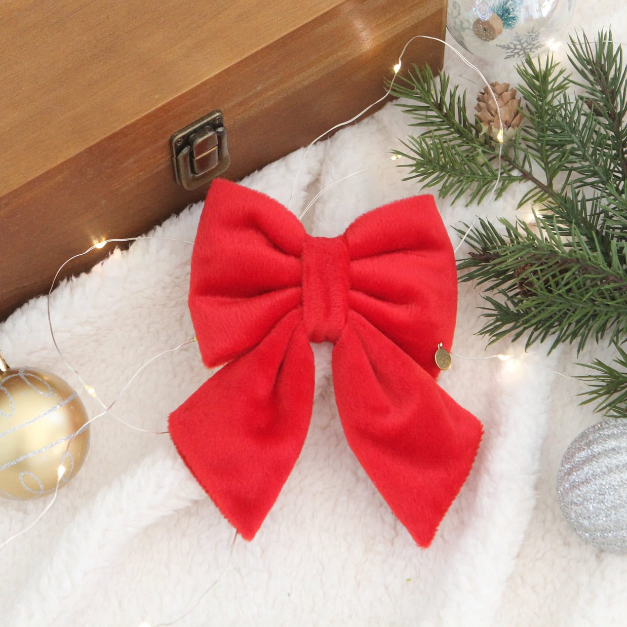 Santa Baby Velvet Bow
