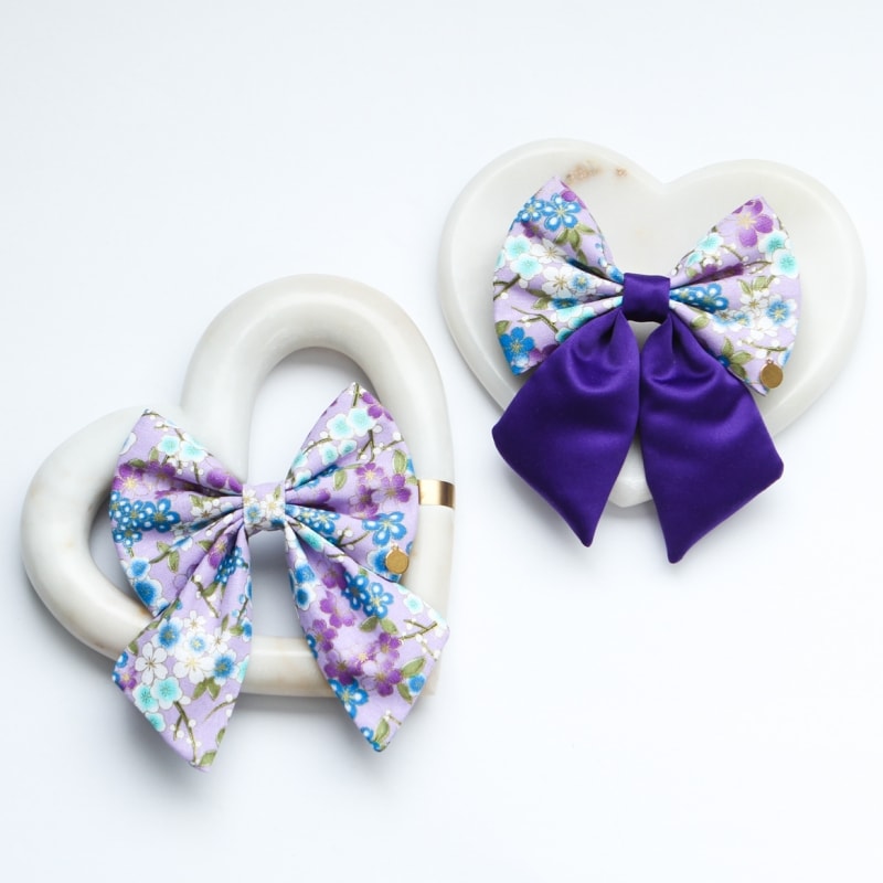 Spring Blossom Sailor Bow | Purple